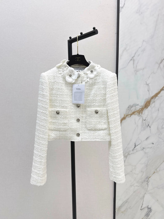 C 25 3D flower decoration short jacket