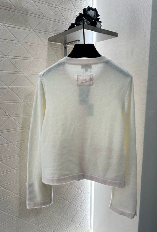 C 25 Knitted long-sleeved cardigan（beigi，pink，black）