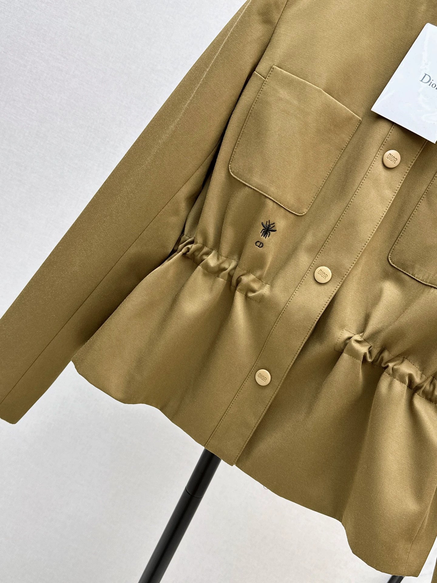 D 25fw New round neck waist windbreaker