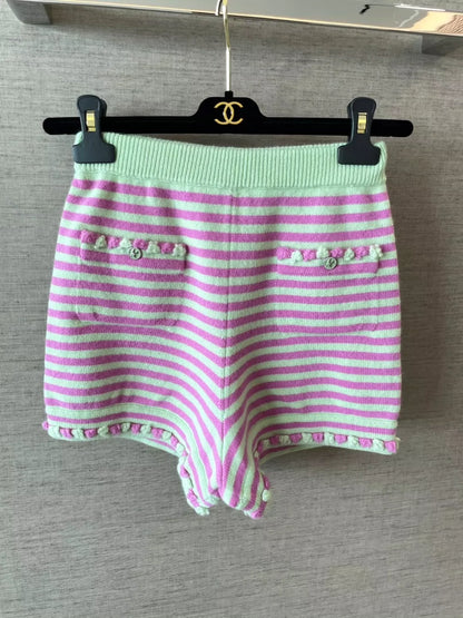 C 25 Pink Striped Shorts