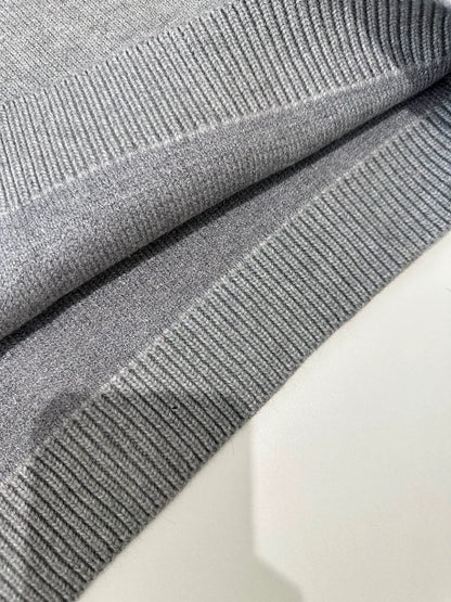 Mi 25 Crew-neck knitted cardigan with logo
