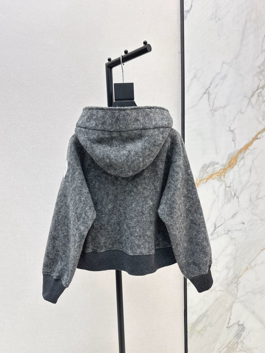 25 Wool sports sweatshirt jacket