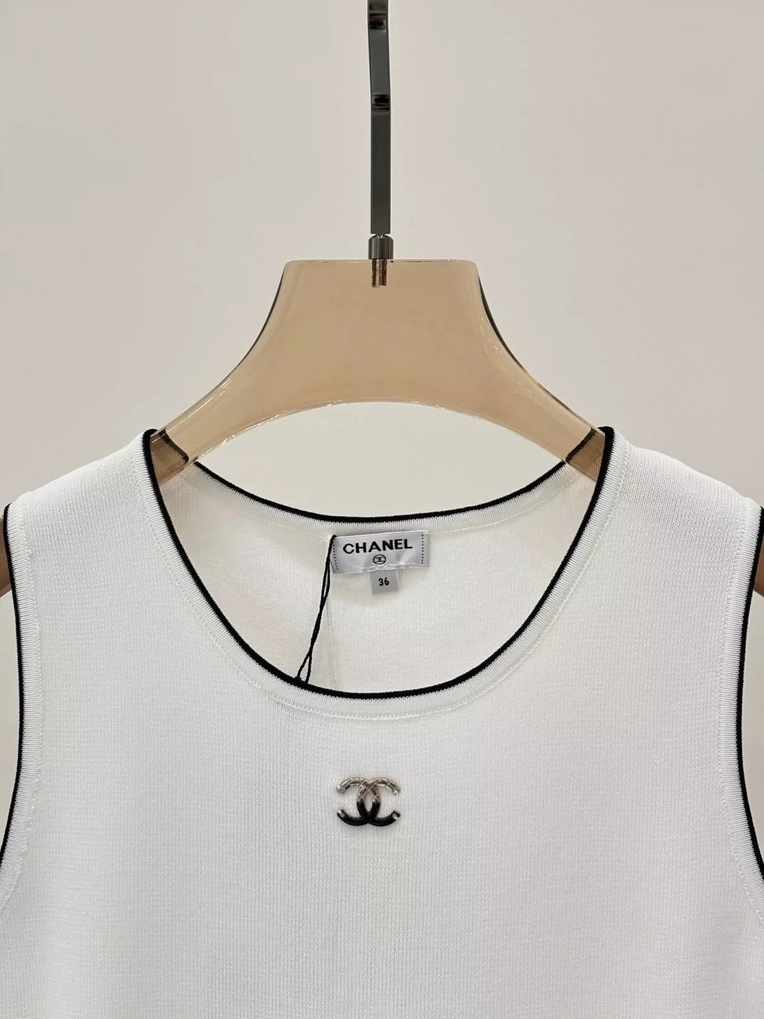 C 25 Summer new round neck letter logo jacquard simple casual knitted dress
