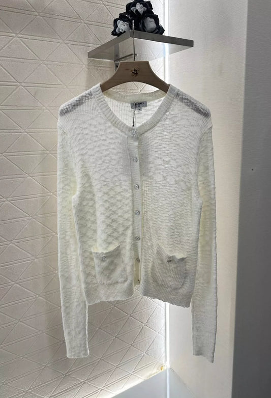 C 25 new grain texture knitted cardigan