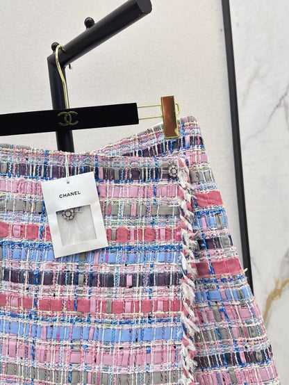 C 25 spring and summer new colorful woven irregular pants skirt
