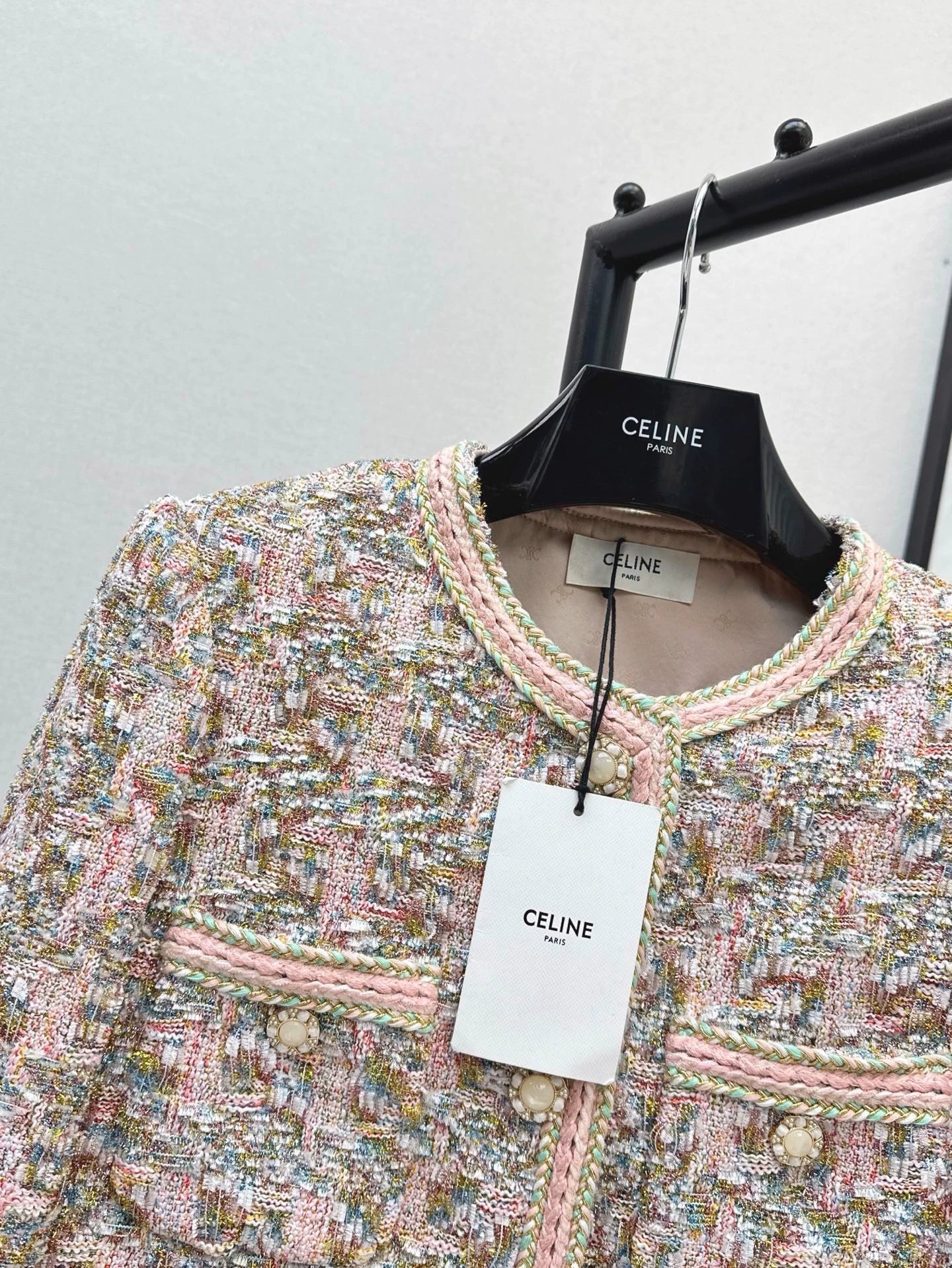 Ce 25 New trim design tweed jacket