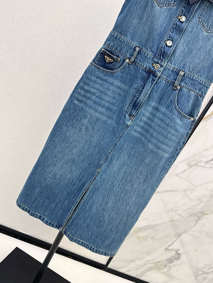 P 25 Spring/Summer New Sleeveless Denim Dresses