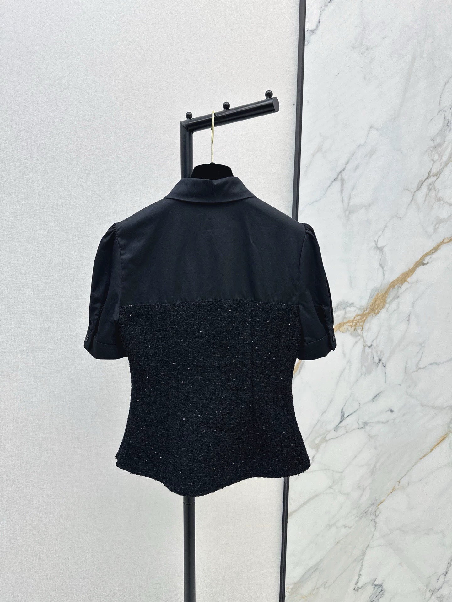 C 25 Spring/Summer Newest Patchwork Practice Small Short Top