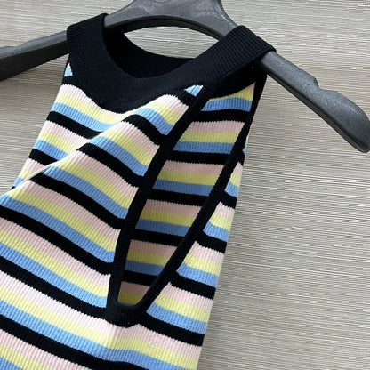 C 25 Burst New Design Striped Tank Top