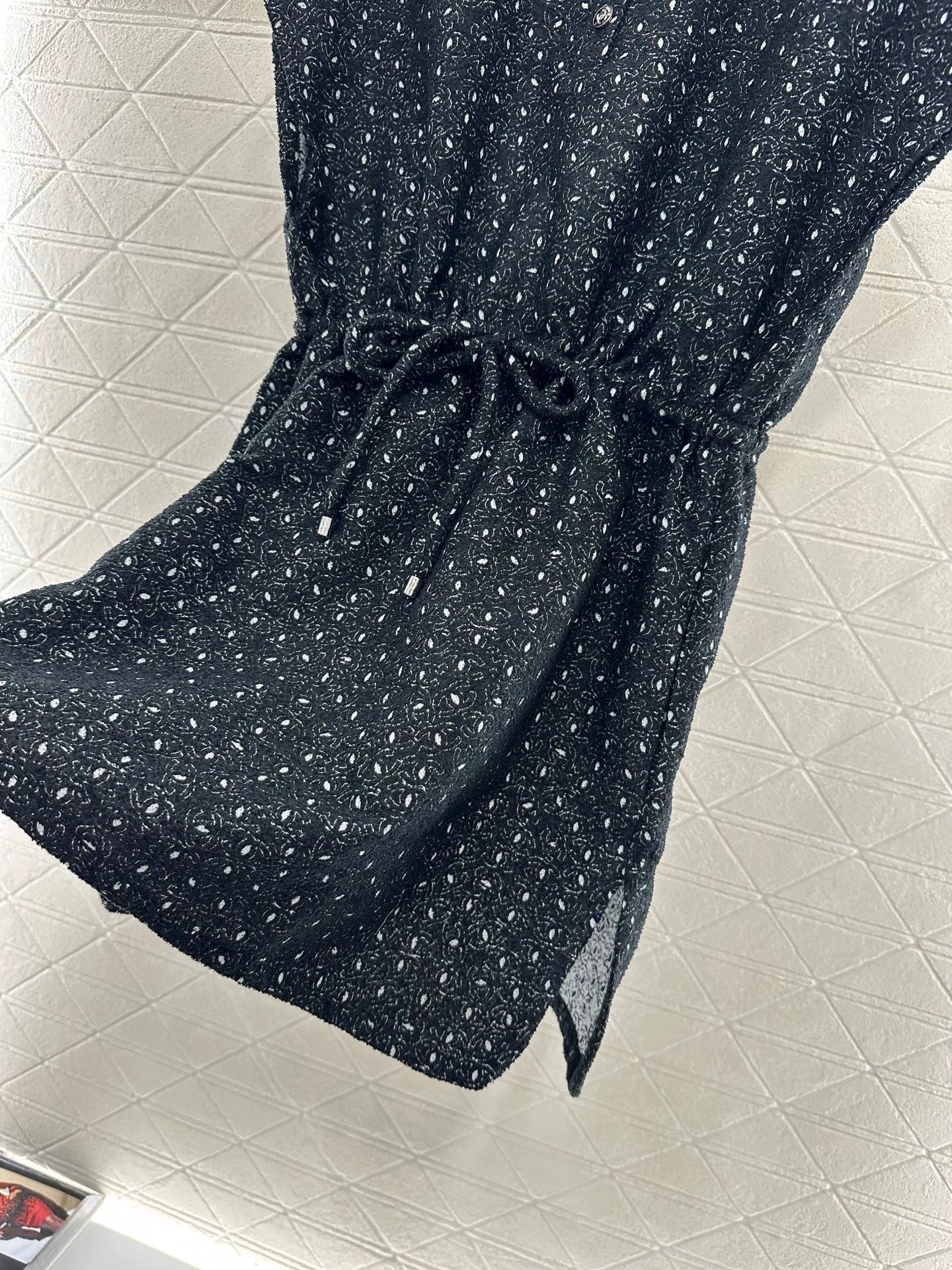 C 25 Drawstring Jacquard Dress
