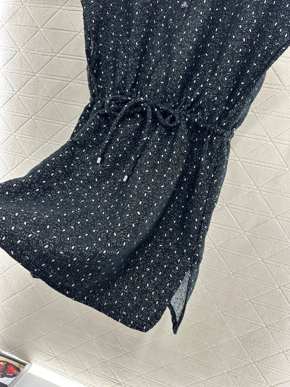 C 25 Drawstring Jacquard Dress