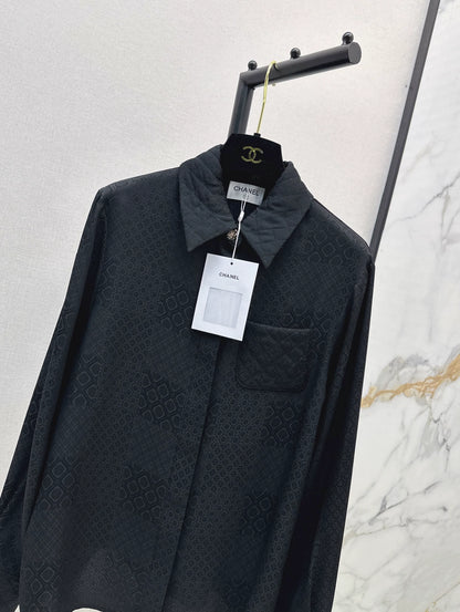 C 25 New Early Fall Jacquard Diamond-Quilted Pocket Shirt
