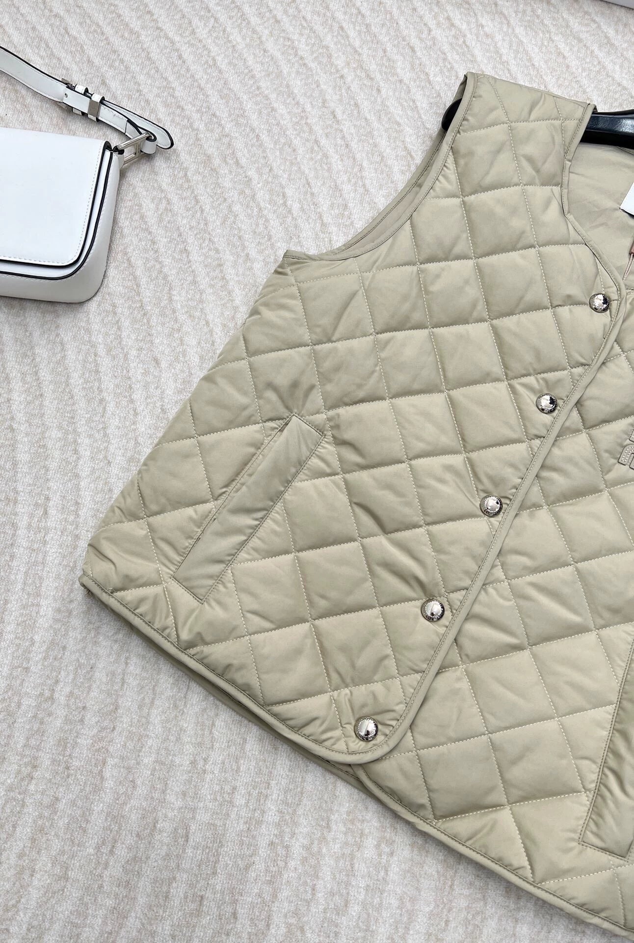 M New Diamond-Patterned Padded Vest