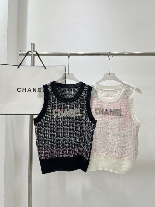 2025 Spring and Summer New Color Knitted Vest