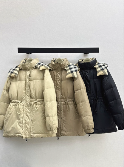 Bru 25fw Plaid double-faced down jacket