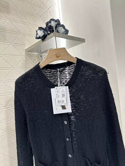 C 25 new grain texture knitted cardigan