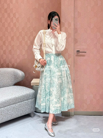 D 25 New Jungle Animal Print Pleated Half Skirt