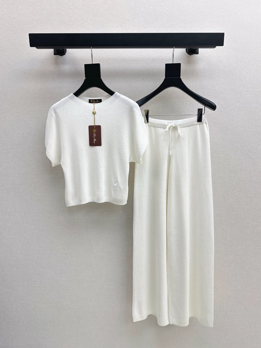 Lor 25 Spring/Summer New High-end Minimalist Knit Suit