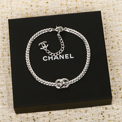 25 Summer new snake bone choker double C necklace