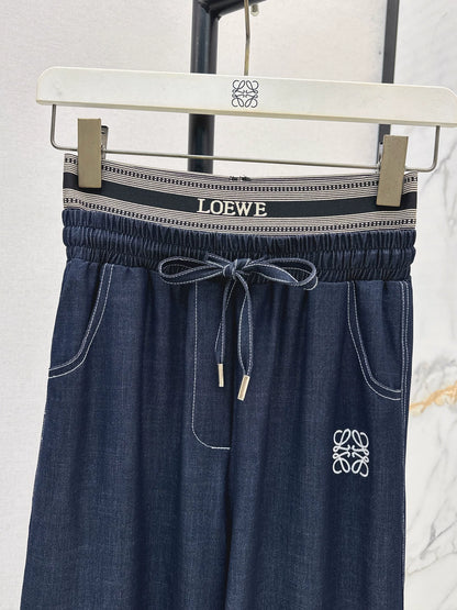 LO 25fw New Straight-leg Pants with Web Decoration