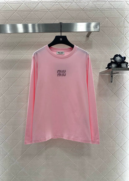 M 25 Crew-neck, rhinestone-embellished long-sleeved top