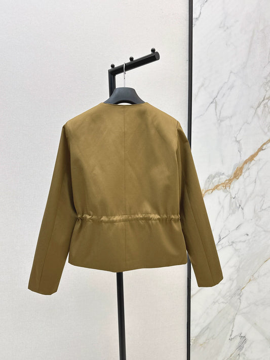 D 25fw New round neck waist windbreaker