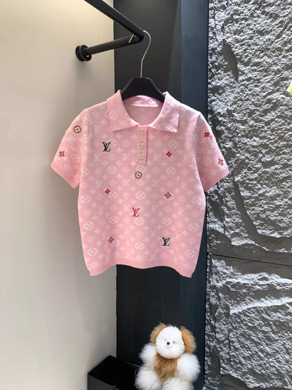 L 25 Lapel short-sleeved jersey
