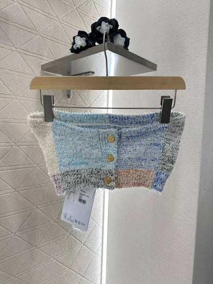 C 25 new button knit bustier
