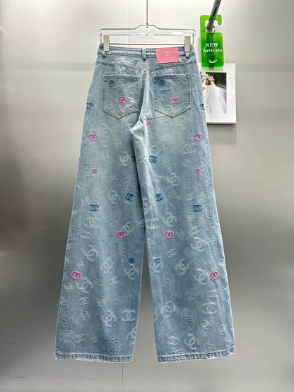 C 25 Summer new design jacquard jeans