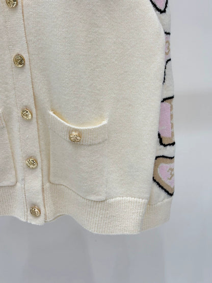 C 25 Spring/Summer New Style Girls Logo Casual Knit Cardigan