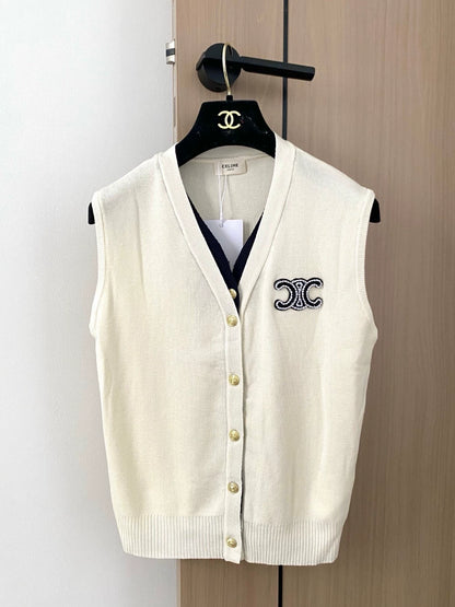 CE 25 new single-breasted sleeveless knitted vest