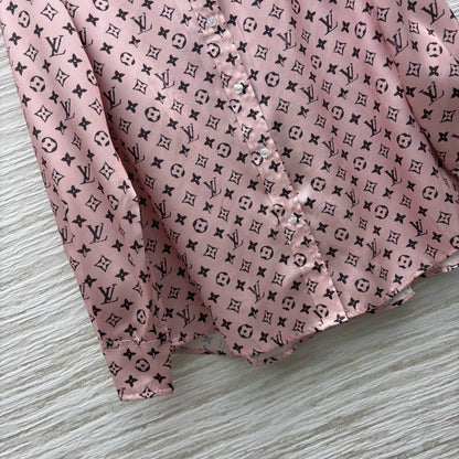 L 25 Spring/Summer New Pink Silk Shirt