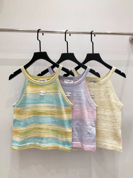 C 25 New gradient-colored dyed yarn vest