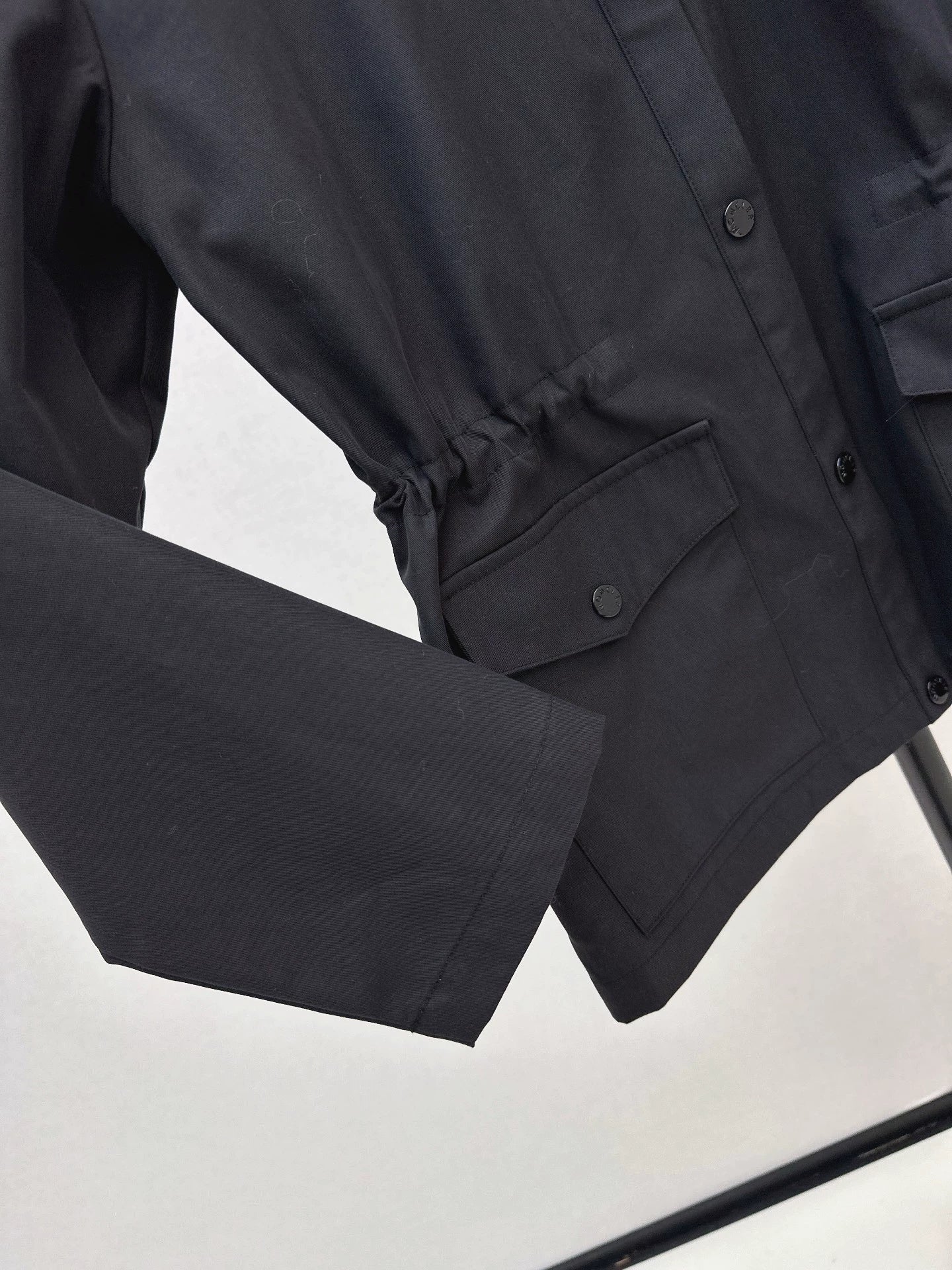 Mon 25fw New style drawstring waist mid-length trench coat
