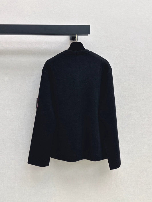 C 25 Cashmere coat with quilted leather pockets