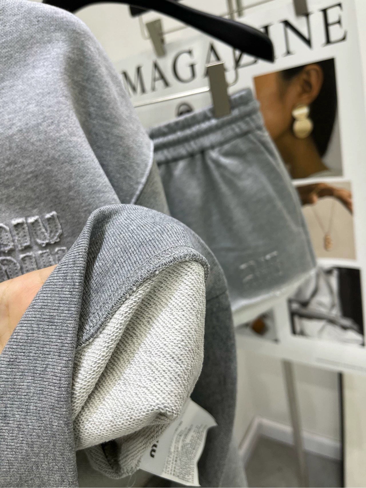 M 24 Grey hooded sweatshirt