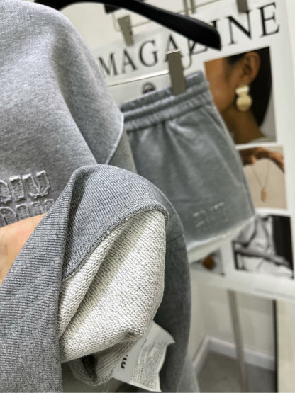 M 24 Grey hooded sweatshirt