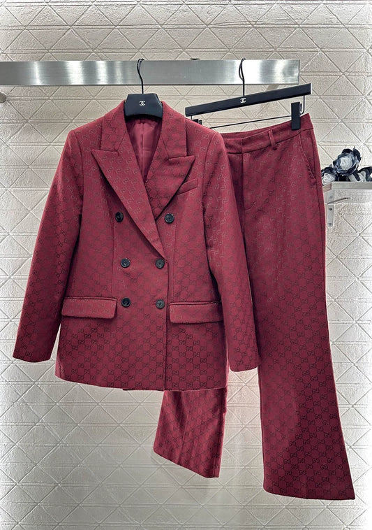 Gu 25 Double-breasted suit trousers