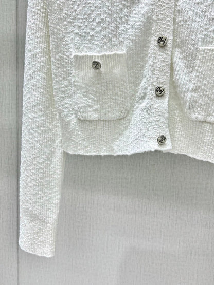 C 25 new grain texture knitted cardigan