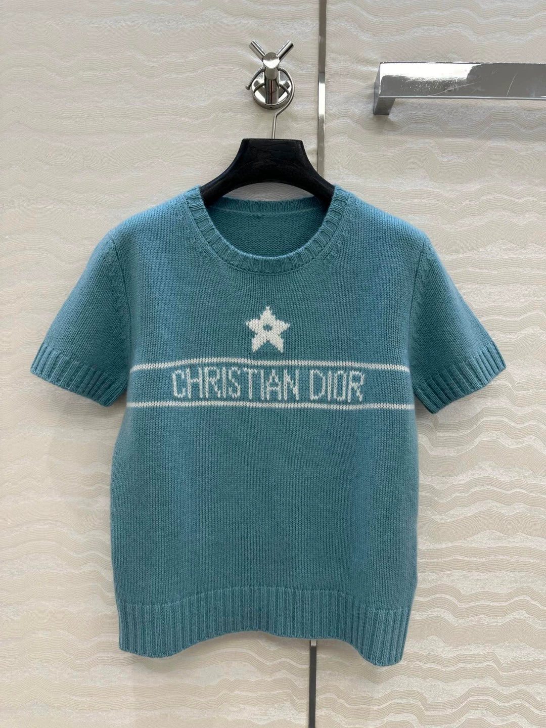 D 25 new star letters cashmere short sleeve sweater