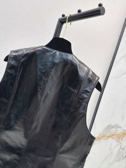 C 25A Premium Handcrafted Collection New Genuine Leather Vest