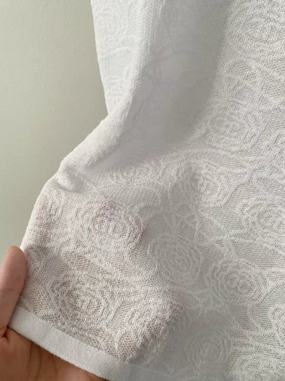 C 25 Rose Pattern Vest(BLUE PINK WHITE)