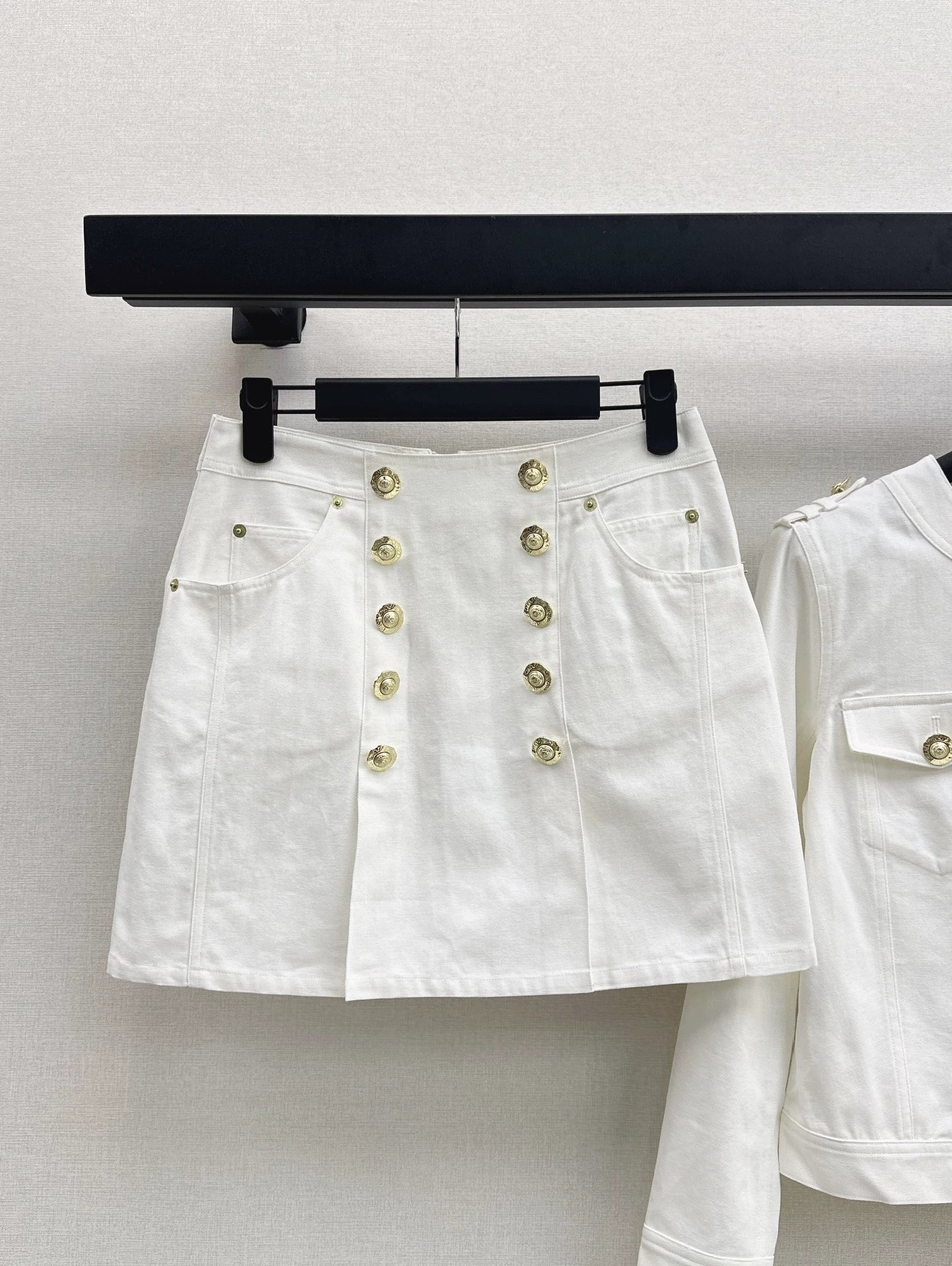 BA 25 new denim white denim suits
