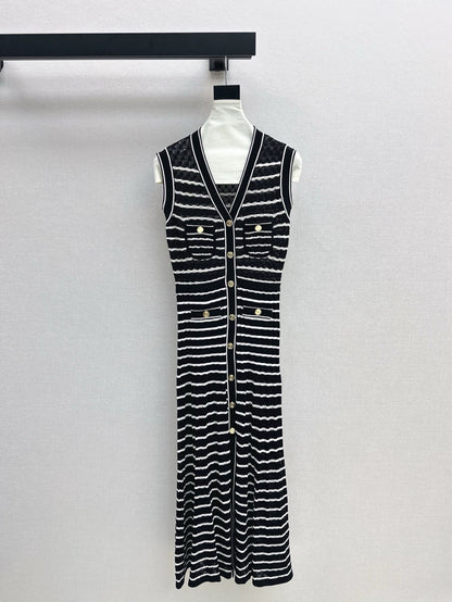 SA 25 Early Fall Latest Knit Long Sleeveless Dresses