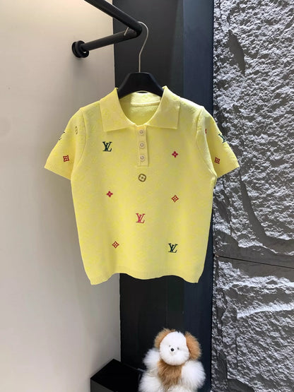 L 25 Lapel short-sleeved jersey