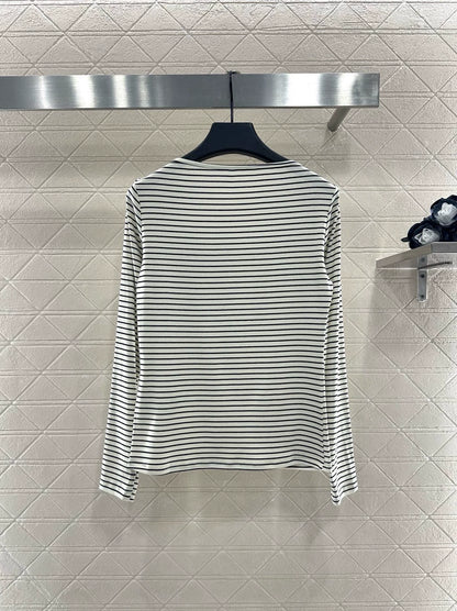 Mi 25 Slim-fit striped bottoming shirt