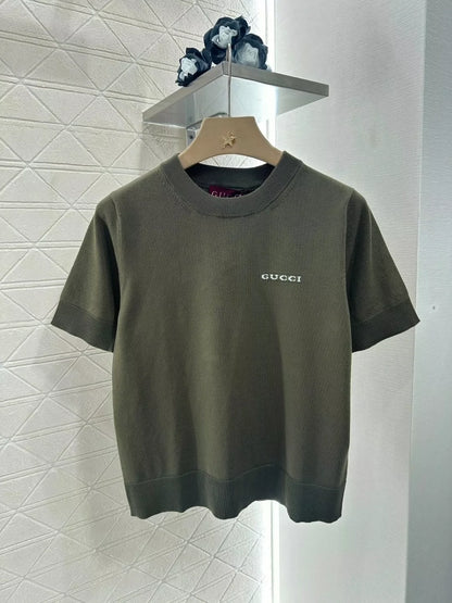 G 25 Spring/Summer New Classic Green Knit Short Sleeve