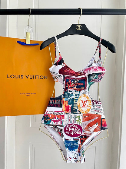 L 25 New Multi-Pattern One-piece Swimsuit