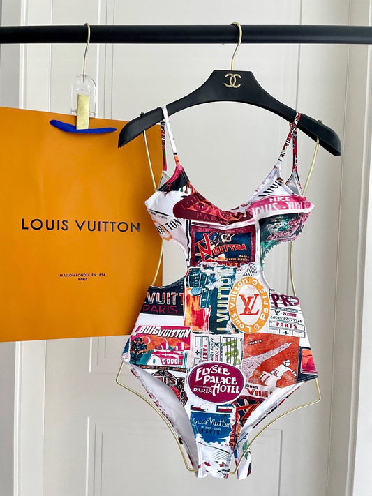 L 25 New Multi-Pattern One-piece Swimsuit
