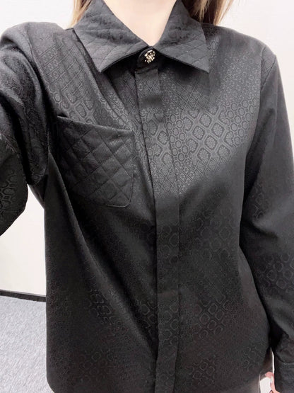 C 25 Jacquard Diamond Pocket Shirt